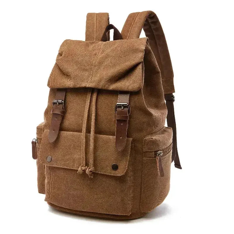 waterproof canvas backpack | 15-inch laptop compartment | vintage travel backpack | ultrasonic cleaning