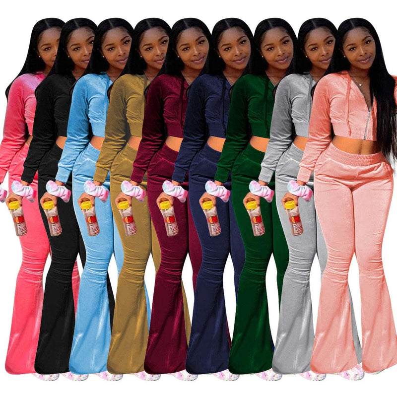 soft fleece material | wide-leg pants set | cozy athleisure wear | energy saving