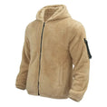 men fleece jacket | double-sided zipper coat | plush hooded jacket | energy saving