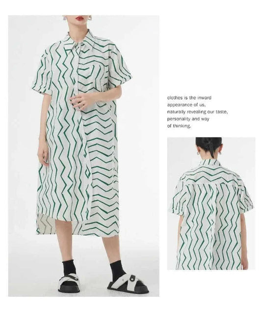 lightweight cotton fabric | breathable summer dress | striped shirt dress | ultrasonic cleaning