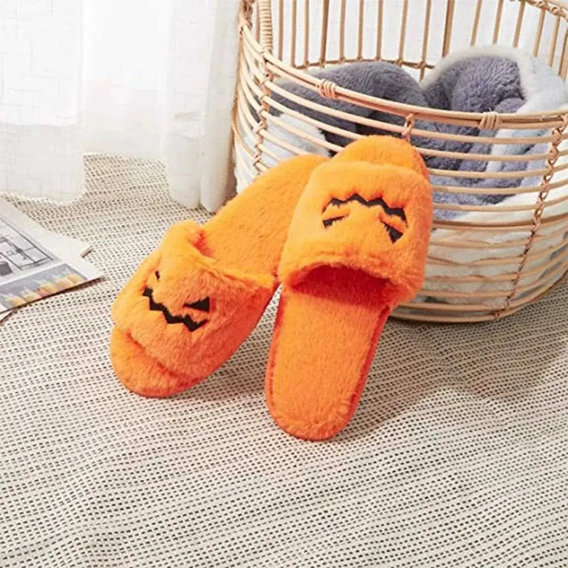 plush halloween slippers for women | cozy furry house slippers | kawaii cosplay footwear | energy saving
