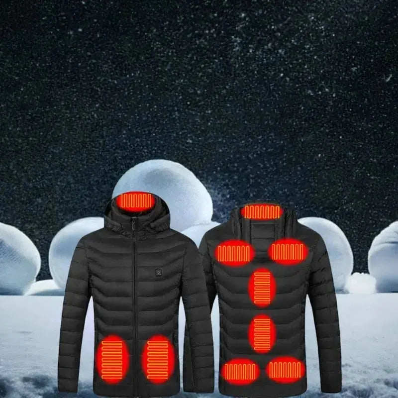 heated jacket for men | usb powered heated coat | electric thermal clothing | ultrasonic cleaning