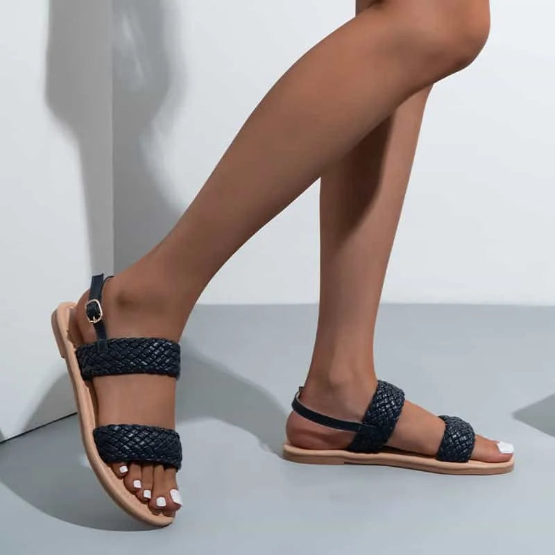 breathable weave sandals | lightweight summer footwear | comfortable flat sandals | ultrasonic cleaning
