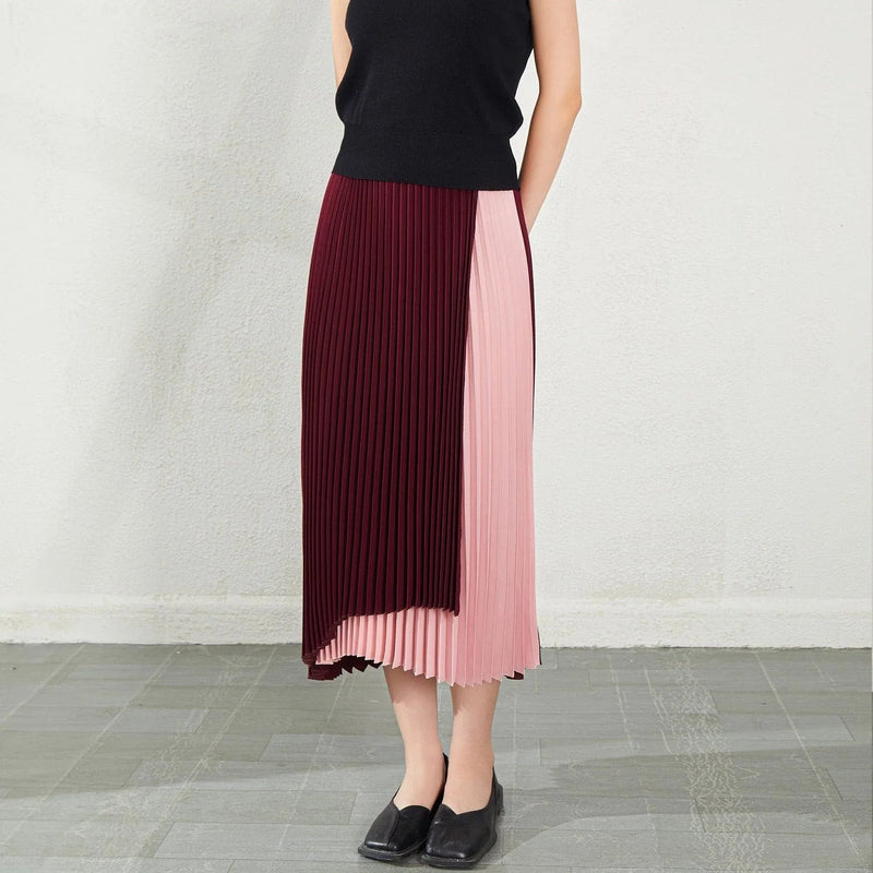 high-waisted chiffon skirt | summer women skirt | irregular hem skirt | ultrasonic cleaning