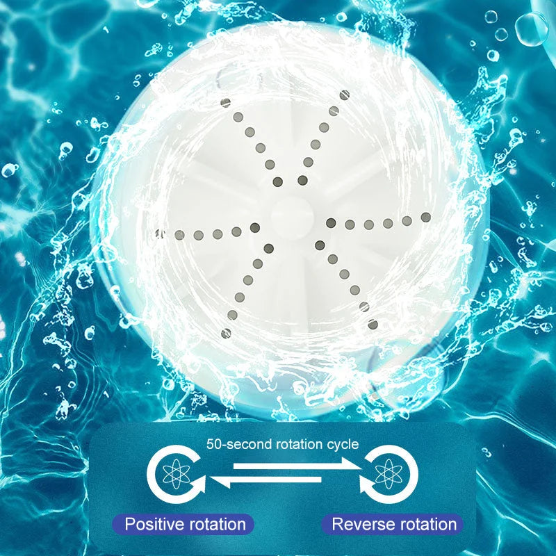 portable turbine washing machine | compact mini washer | lightweight laundry appliance | energy saving