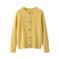 soft cashmere sweater | round neck cardigan | knitted sweater coat | ultrasonic cleaning