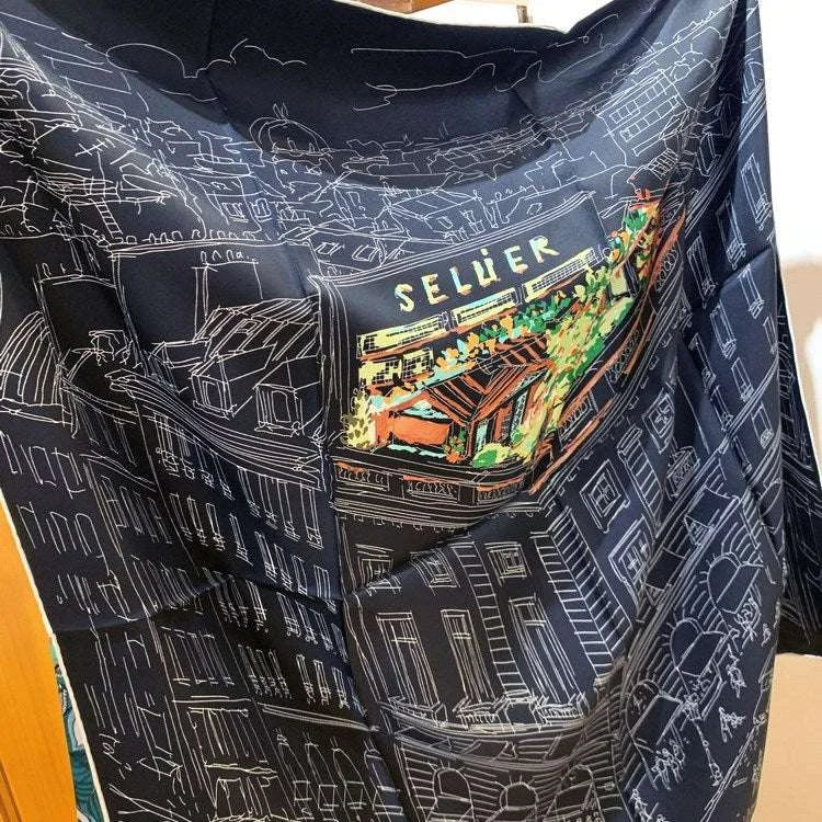 silk scarf for women | large square silk scarf | 90cm silk scarf | ultrasonic cleaning