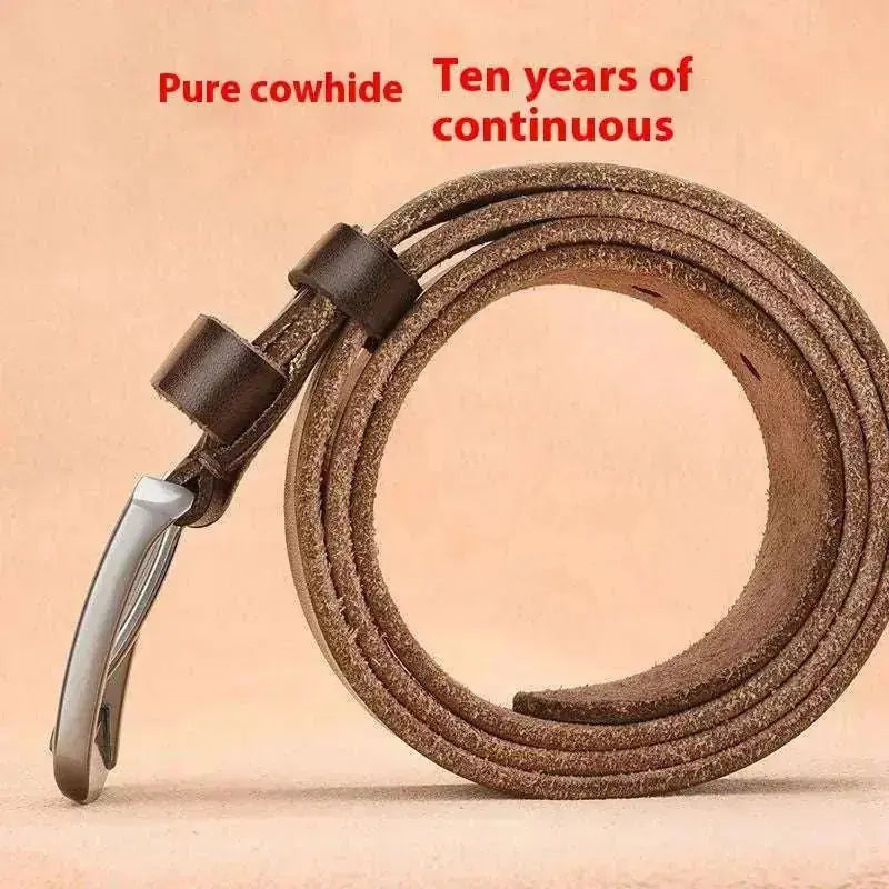 mens genuine leather belt | premium leather pin buckle | durable leather belt for men | energy saving