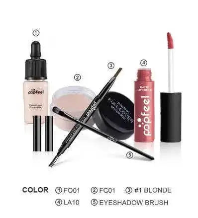 POPFEEL makeup set 5 pieces 1 style - scale comparison view
