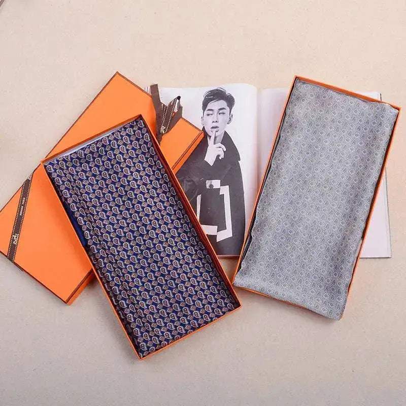 double-sided silk scarf | mens long silk scarf | reversible silk scarf | ultrasonic cleaning