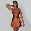 sexy suspender skirt for women | satin backless dress | lace up short dress | ultrasonic cleaning