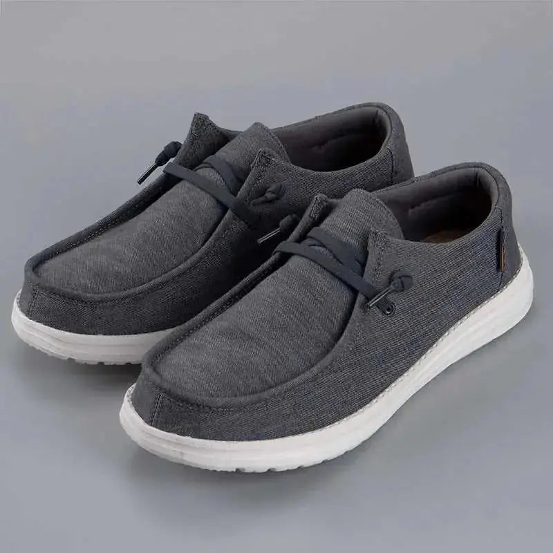 men canvas loafers | breathable casual shoes | lightweight slip-on loafers | ultrasonic cleaning