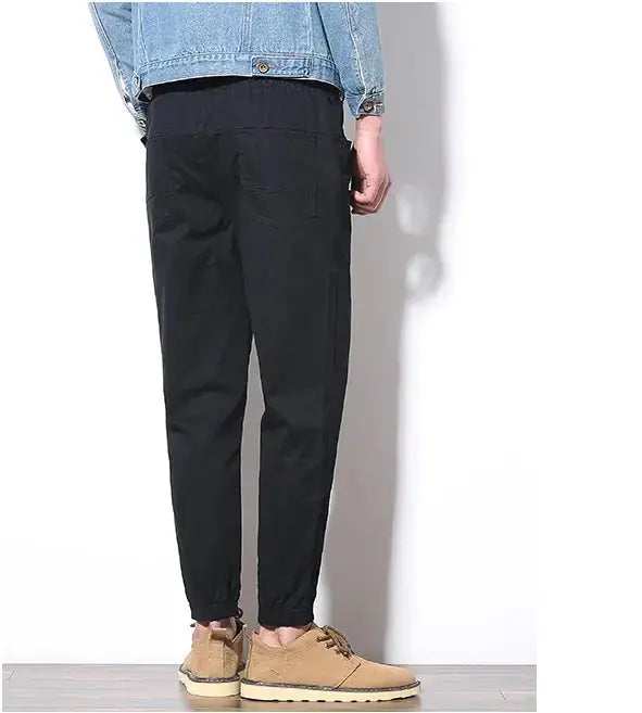 Men's small feet nine pants casual pants Harlan pants beam pants Meifu Market