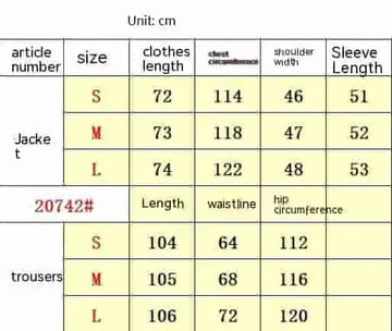 fashion printed pants suit | polyester blend fabric | elastic waistband pants | ultrasonic cleaning