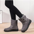 waterproof snow boots | warm plush lining | low heel ankle boots | energy saving