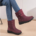 waterproof snow boots | warm plush lining | low heel ankle boots | ultrasonic cleaning