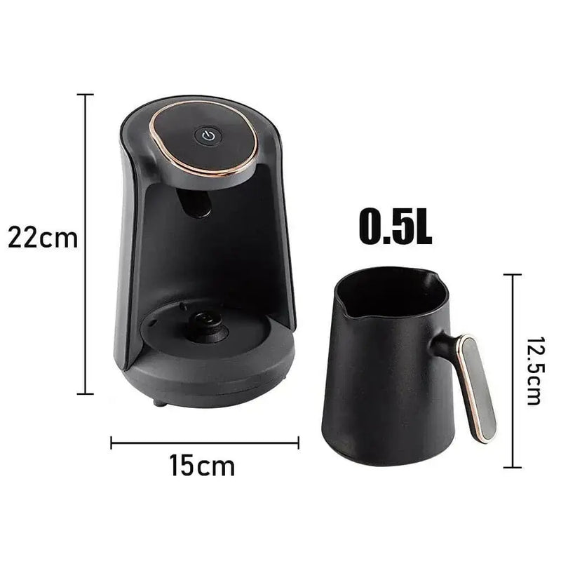 mini coffee pot for office | stainless steel coffee maker | compact coffee set | ultrasonic cleaning