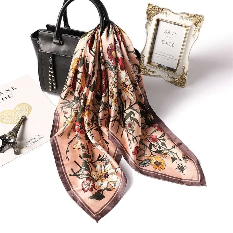 printed silk scarf | lightweight silk scarf | elegant women scarf | ultrasonic cleaning