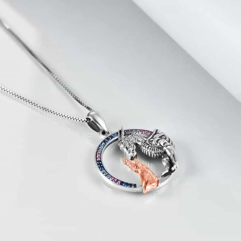 sterling silver necklace | dragon queen jewelry | princess stroking necklace | ultrasonic cleaning