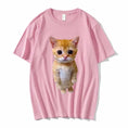 sad crying cat t-shirt | munchkin kitty graphic tee | soft cotton cat meme shirt | energy saving