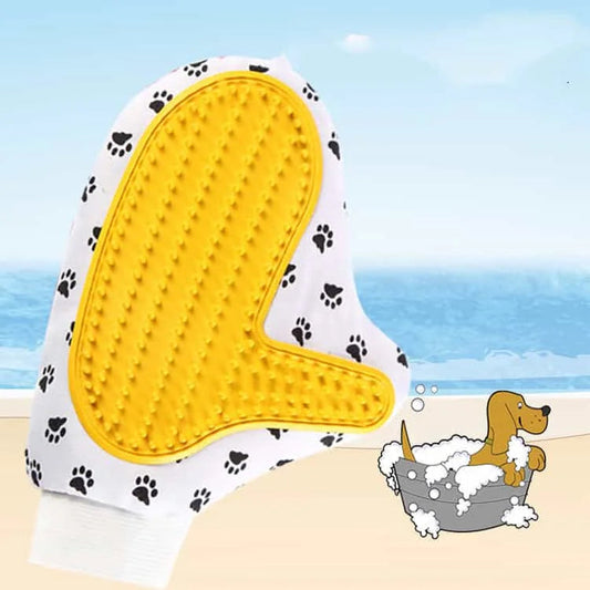 silicone pet brush glove deshedding gentle efficient grooming cat