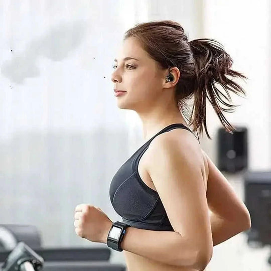 wireless earbuds bluetooth 50 | waterproof ipx7 rating | sweatproof gym headphones | energy saving