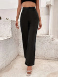 high-waisted wide-leg pants | straight leg casual pants | comfortable commuting pants | energy saving