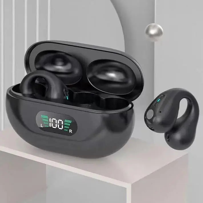 bone conduction headphones | wireless earbuds ear clip | bluetooth 53 headphones | ultrasonic cleaning