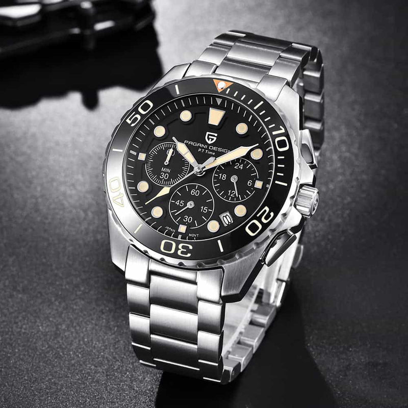 Quartz watch steel band 