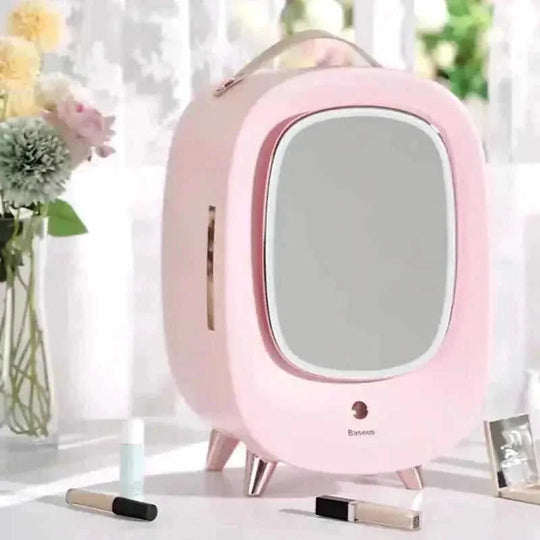 makeup refrigerator for skincare | mini beauty fridge | cosmetic storage cooler | ultrasonic cleaning