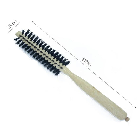 Straight Line Curly Hair Brush Comb log Wood Handle Pig Mane Hair