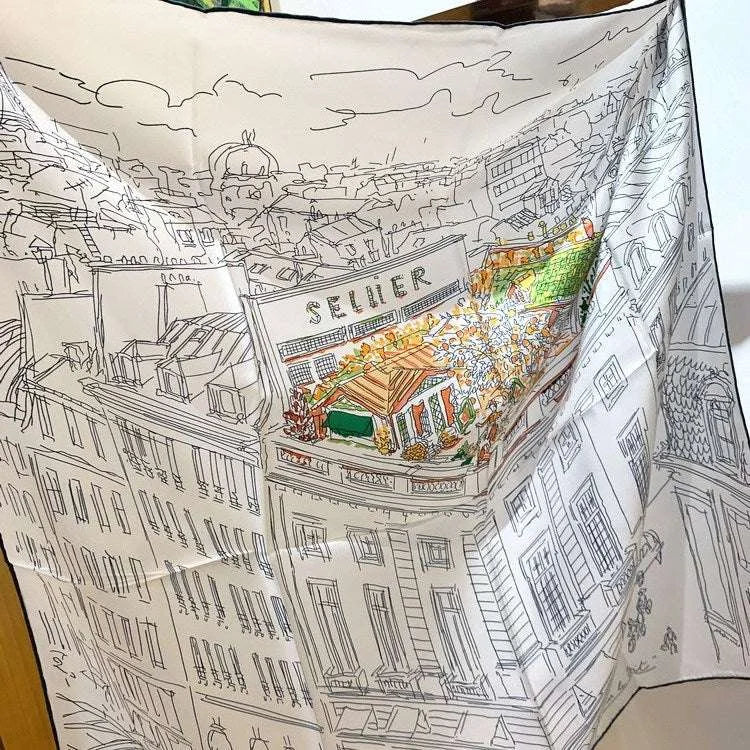 silk scarf for women | large square silk scarf | 90cm silk scarf | energy saving