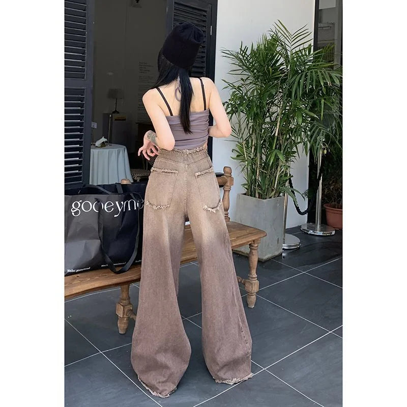 high-waisted wide leg pants | drawstring waistband pants | straight leg trousers | energy saving