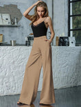 high-waisted wide leg pants | loose fit womens pants | colorful fashion trousers | energy saving