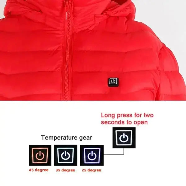 heated jacket for men | usb powered heated coat | electric thermal clothing | energy saving