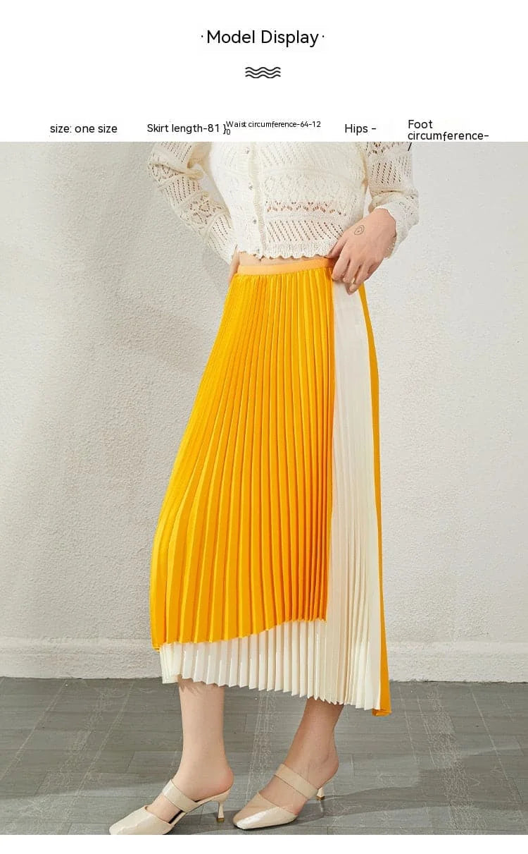 high-waisted chiffon skirt | summer women skirt | irregular hem skirt | energy saving