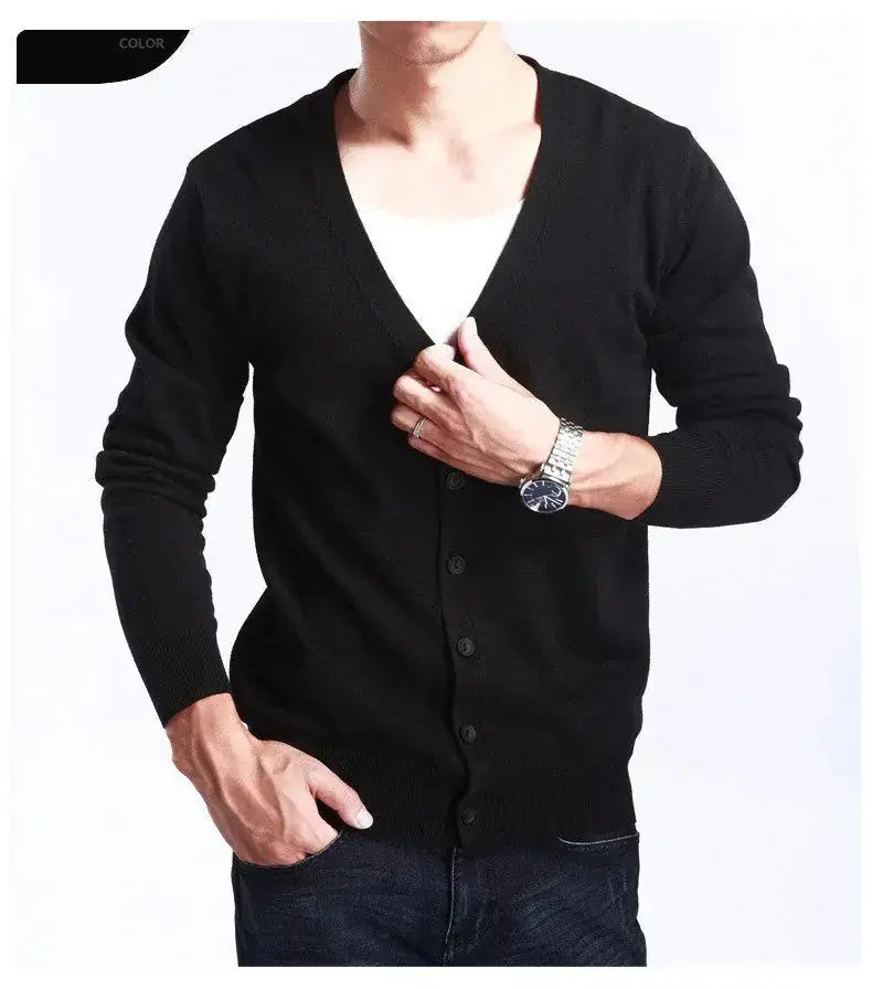 luxury cashmere cardigan | premium mens sweater coat | soft cashmere blend | energy saving