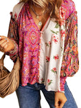 floral print blouse for women | lightweight cotton shirt | breathable summer top | energy saving