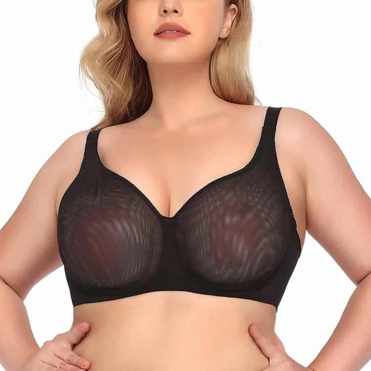 sexy ultra-thin bra | plus size see-through underwear | sheer lace lingerie | ultrasonic cleaning
