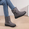 waterproof snow boots | warm plush lining | low heel ankle boots | energy saving